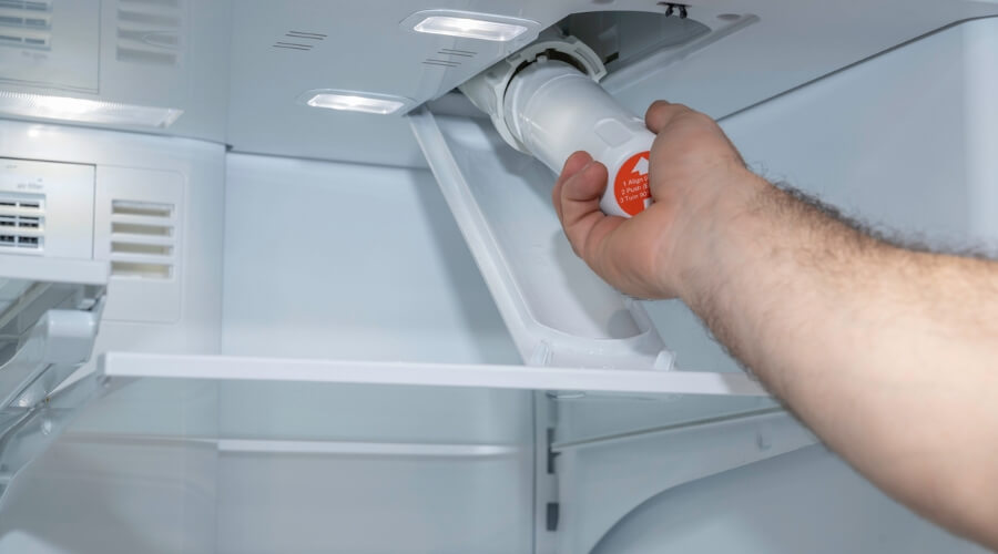 Replacing refrigerator water filter